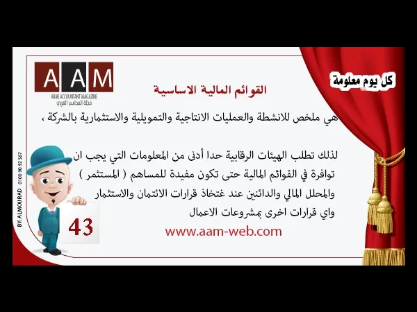 معلومة رقم 43 - القوائم المالية الاساسية