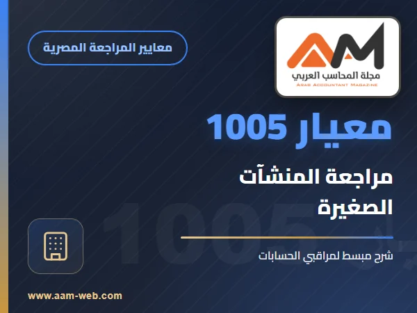 معيار المراجعة رقم 1005 - الارشاد المصري رقم 1005 الاعتبارات الخاصة في مراجعة المنشآت الصغيرة