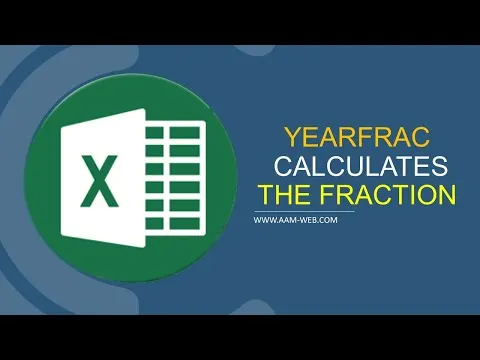 احسب سنوات العمل أو العمر باستخدام الدالة YEARFRAC - Calculate Years Worked or Age
