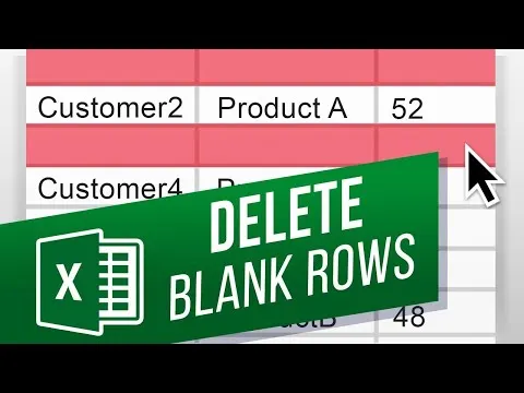 احذف الصفوف الفارغة باستخدام Excel        Delete Empty Rows with these Excel